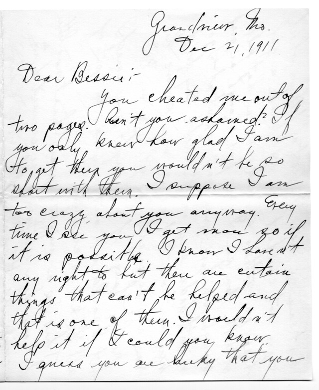 Letter from Harry S. Truman to Bess Wallace