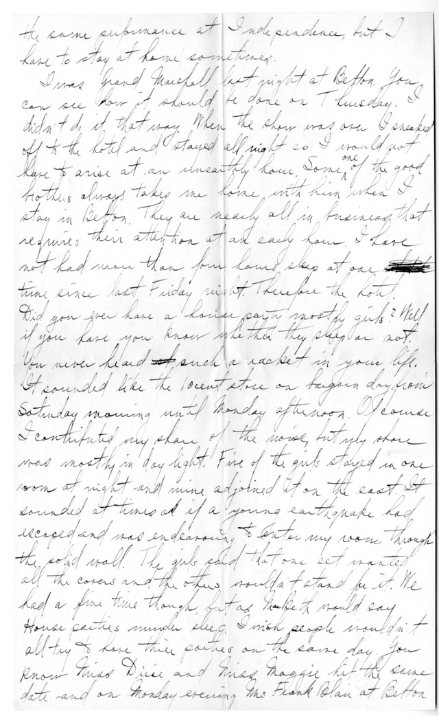 Letter from Harry S. Truman to Bess Wallace