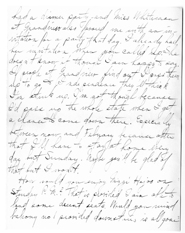 Letter from Harry S. Truman to Bess Wallace