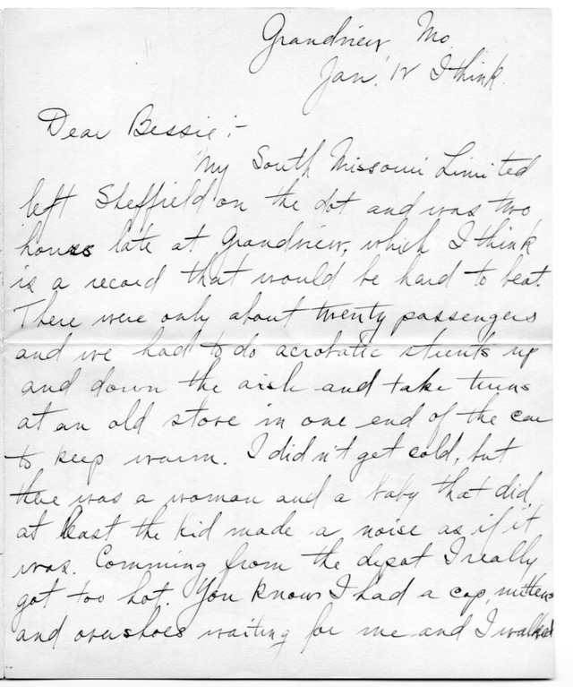 Letter from Harry S. Truman to Bess Wallace