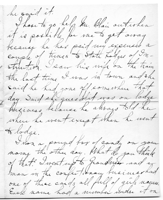 Letter from Harry S. Truman to Bess Wallace