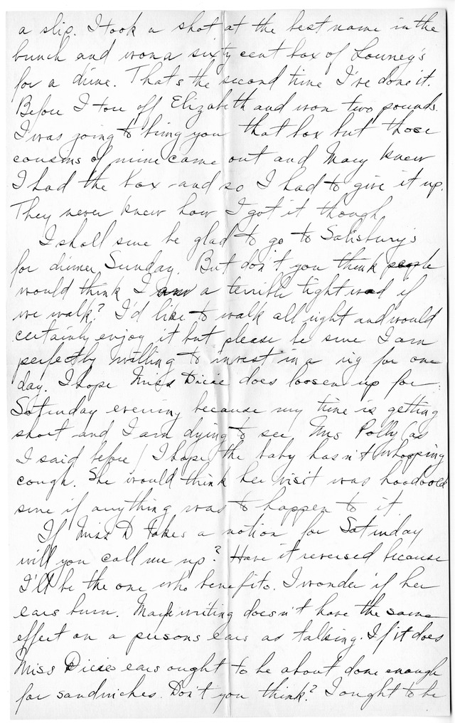 Letter from Harry S. Truman to Bess Wallace