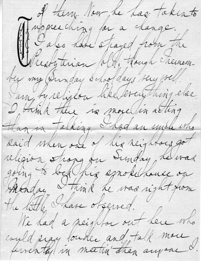 Letter from Harry S. Truman to Bess Wallace