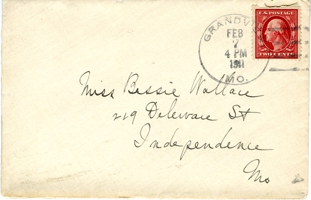 Letter from Harry S. Truman to Bess Wallace