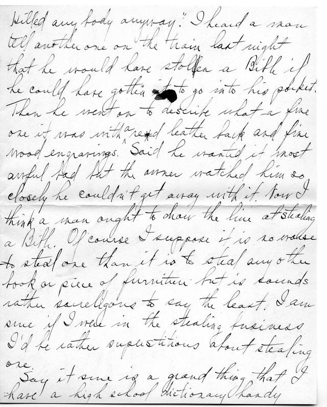 Letter from Harry S. Truman to Bess Wallace