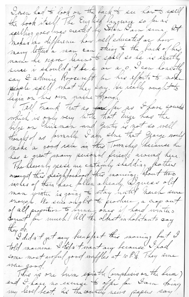 Letter from Harry S. Truman to Bess Wallace