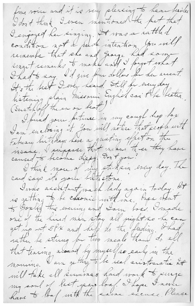 Letter from Harry S. Truman to Bess Wallace