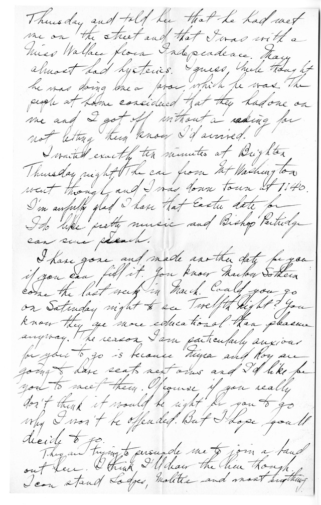 Letter from Harry S. Truman to Bess Wallace