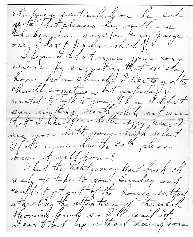 Letter from Harry S. Truman to Bess Wallace