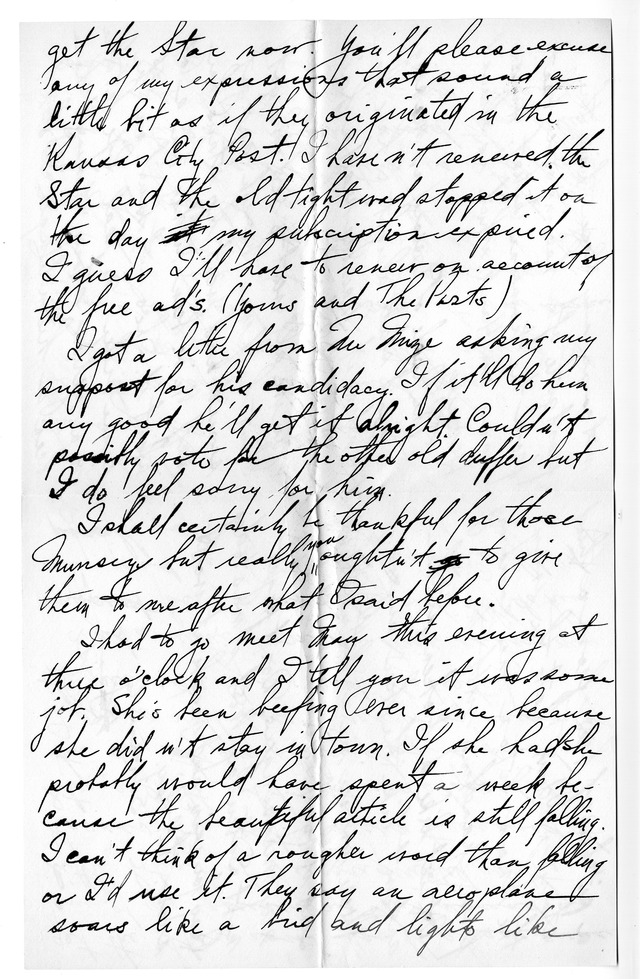 Letter from Harry S. Truman to Bess Wallace