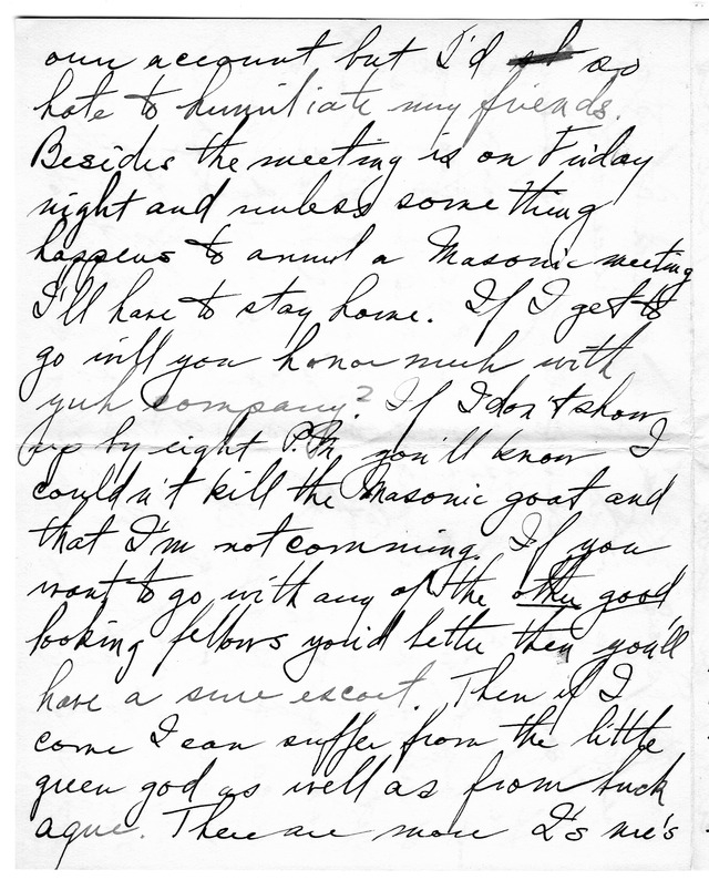 Letter from Harry S. Truman to Bess Wallace