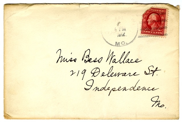 Letter from Harry S. Truman to Bess Wallace