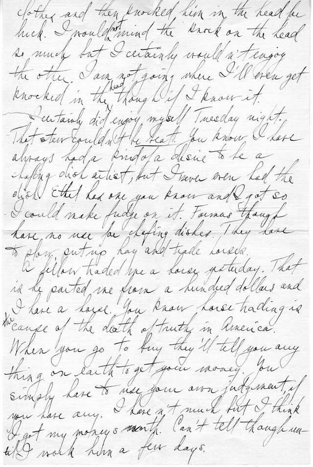 Letter from Harry S. Truman to Bess Wallace