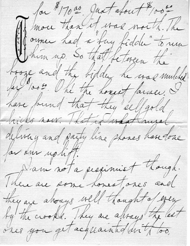 Letter from Harry S. Truman to Bess Wallace