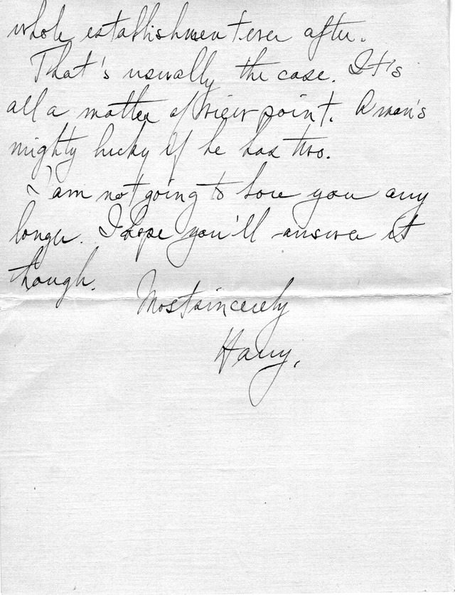 Letter from Harry S. Truman to Bess Wallace