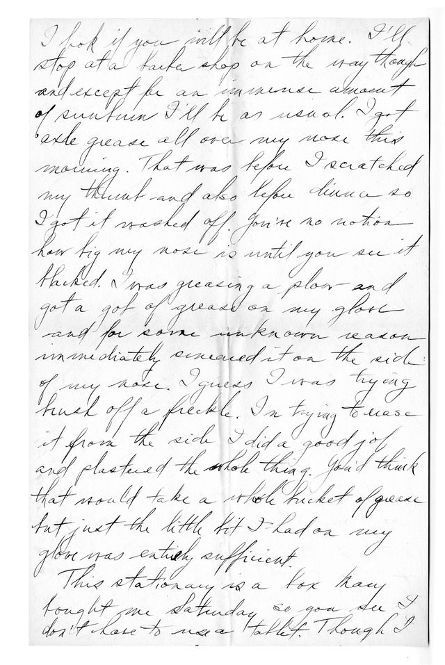 Letter from Harry S. Truman to Bess Wallace