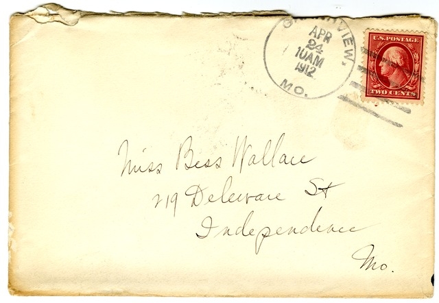 Letter from Harry S. Truman to Bess Wallace