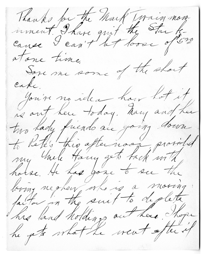 Letter from Harry S. Truman to Bess Wallace