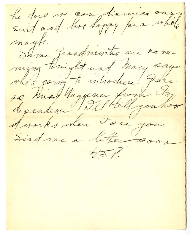 Letter from Harry S. Truman to Bess Wallace