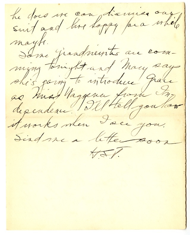 Letter from Harry S. Truman to Bess Wallace