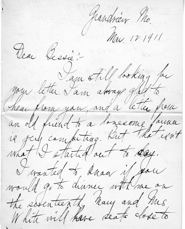 Letter from Harry S. Truman to Bess Wallace