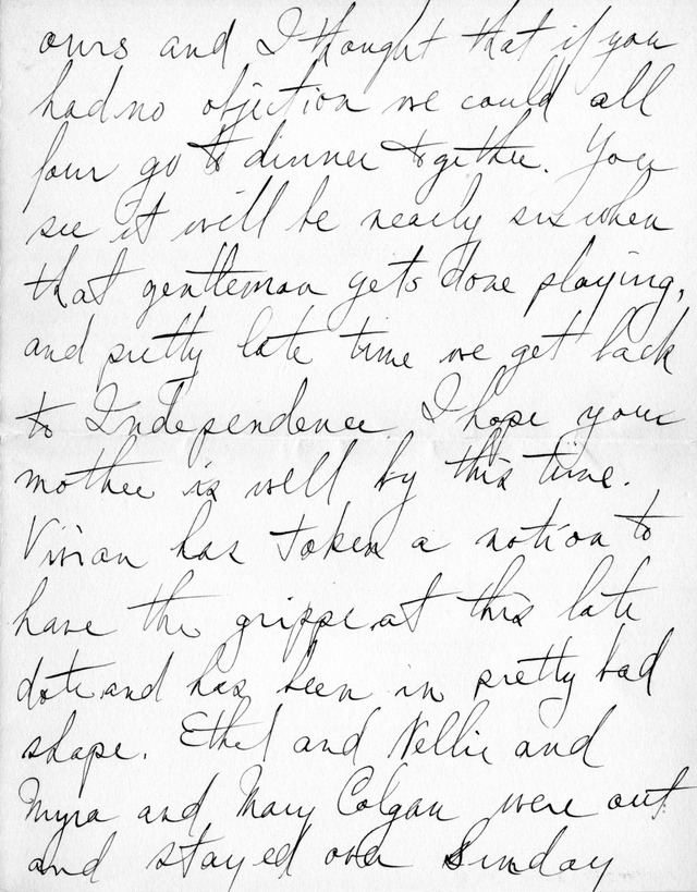 Letter from Harry S. Truman to Bess Wallace