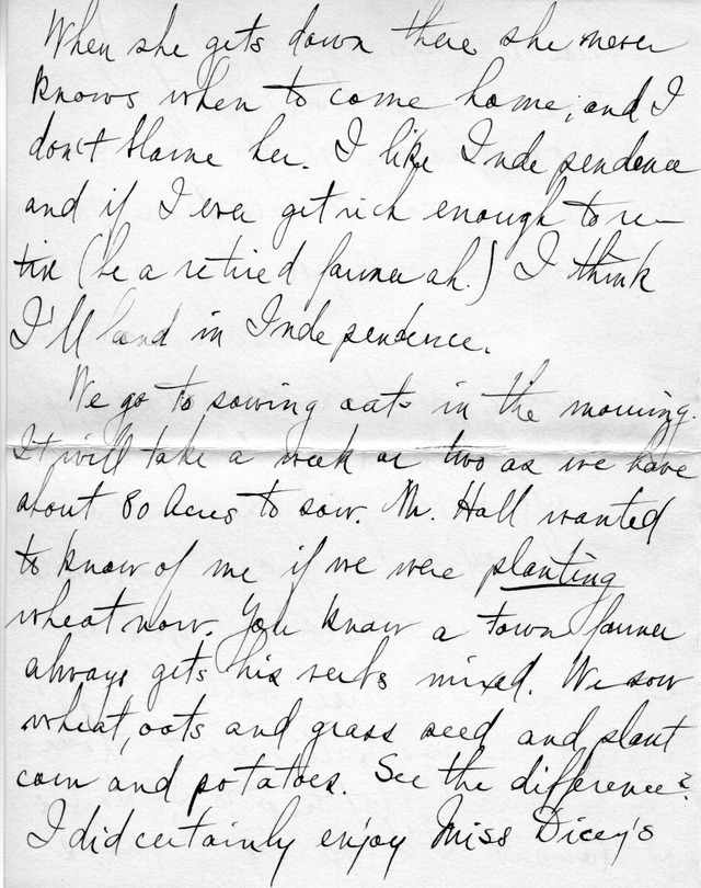 Letter from Harry S. Truman to Bess Wallace