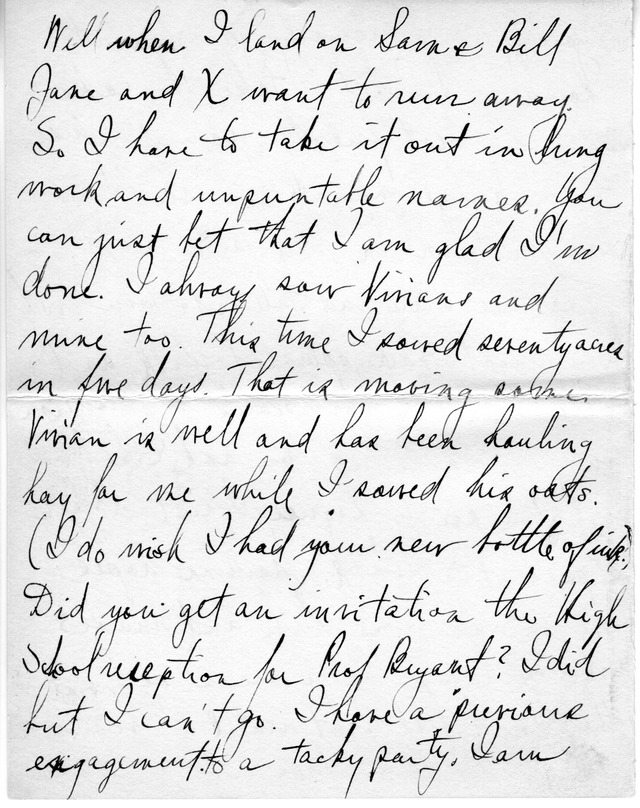 Letter from Harry S. Truman to Bess Wallace