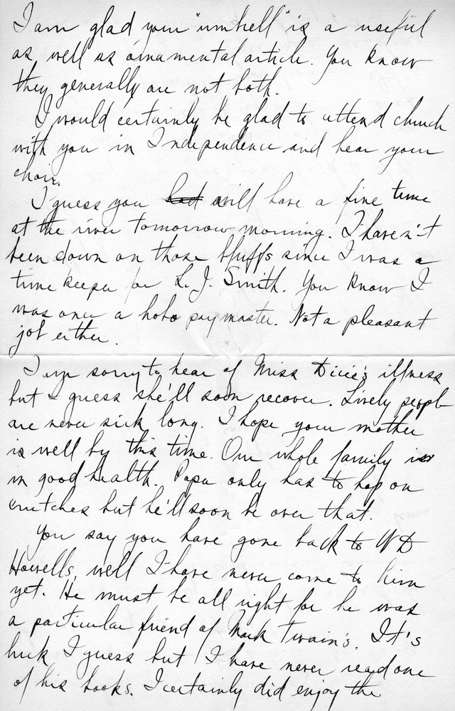 Letter from Harry S. Truman to Bess Wallace