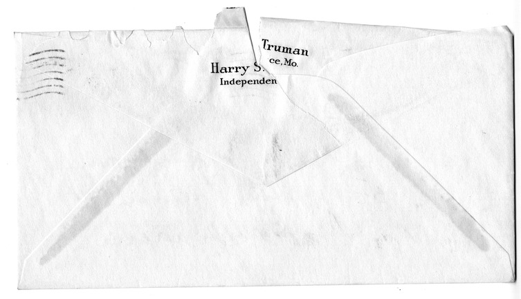 Letter from Harry S. Truman to Bess W. Truman