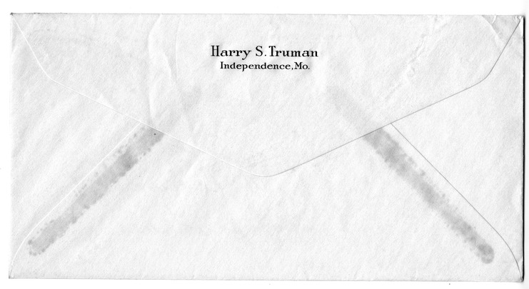 Letter from Harry S. Truman to Bess W. Truman