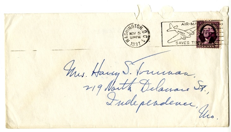 Letter from Harry S. Truman to Bess W. Truman