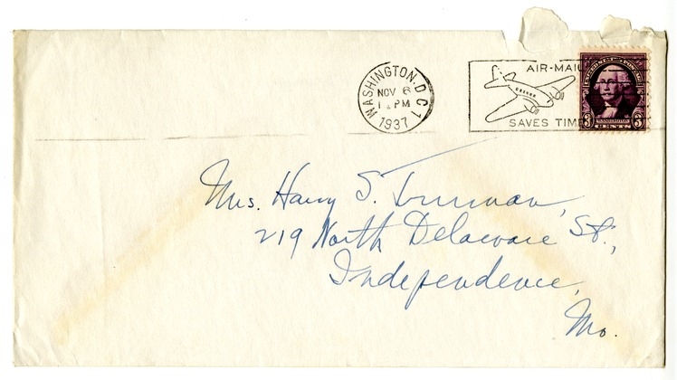 Letter from Harry S. Truman to Bess W. Truman
