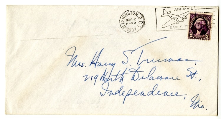 Letter from Harry S. Truman to Bess W. Truman