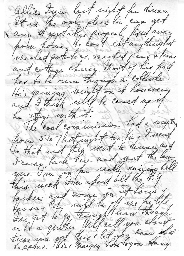 Letter from Harry S. Truman to Bess W. Truman