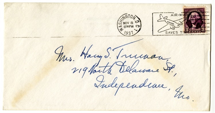 Letter from Harry S. Truman to Bess W. Truman
