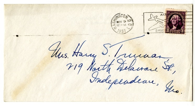 Letter from Harry S. Truman to Bess W. Truman