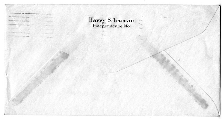 Letter from Harry S. Truman to Bess W. Truman