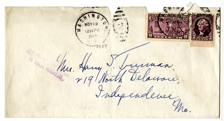 Letter from Harry S. Truman to Bess W. Truman