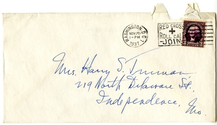 Letter from Harry S. Truman to Bess W. Truman