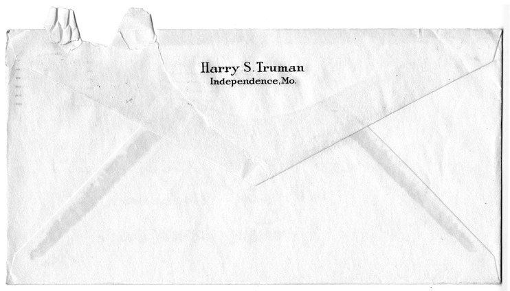 Letter from Harry S. Truman to Bess W. Truman