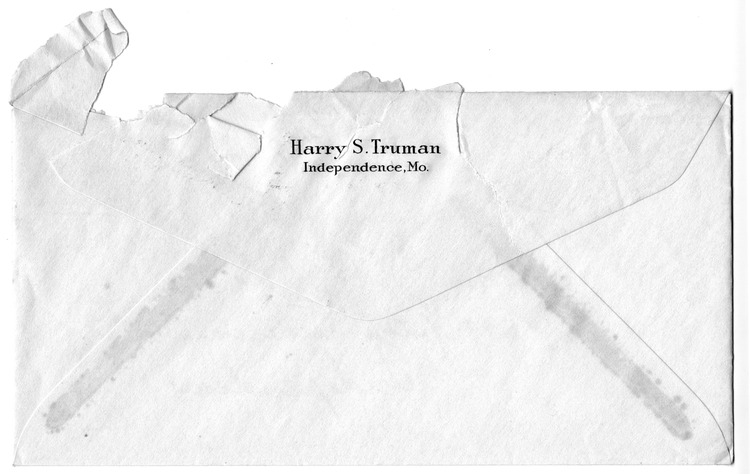 Letter from Harry S. Truman to Bess W. Truman