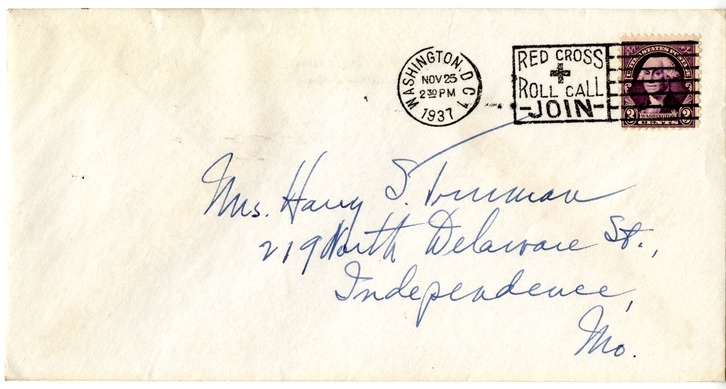 Letter from Harry S. Truman to Bess W. Truman