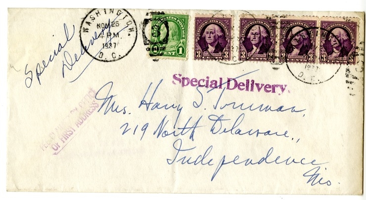 Letter from Harry S. Truman to Bess W. Truman