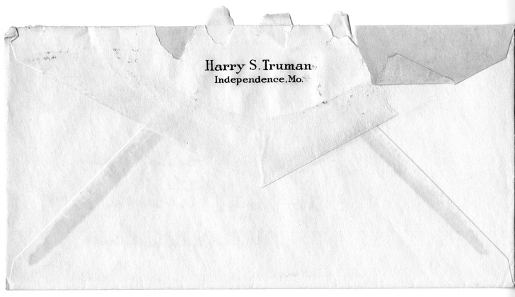 Letter from Harry S. Truman to Bess W. Truman