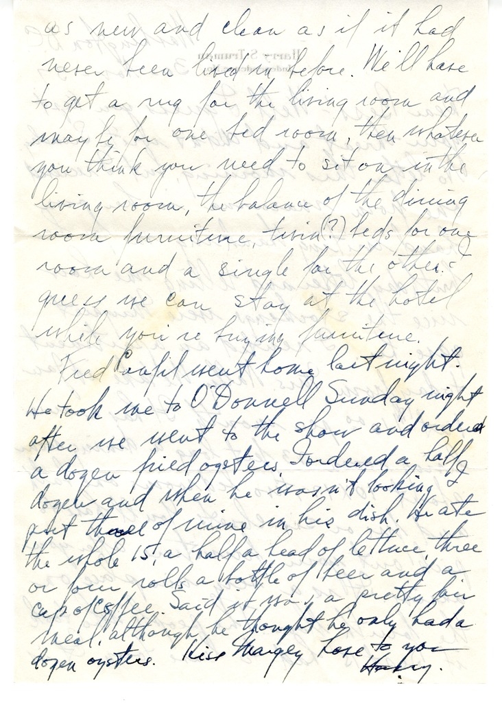 Letter from Harry S. Truman to Bess W. Truman