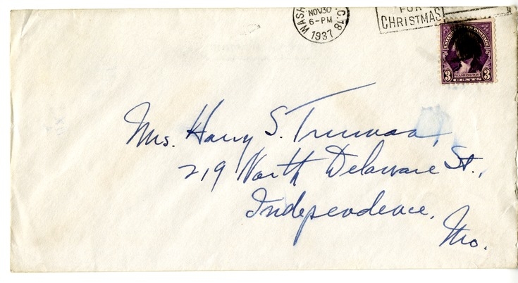 Letter from Harry S. Truman to Bess W. Truman