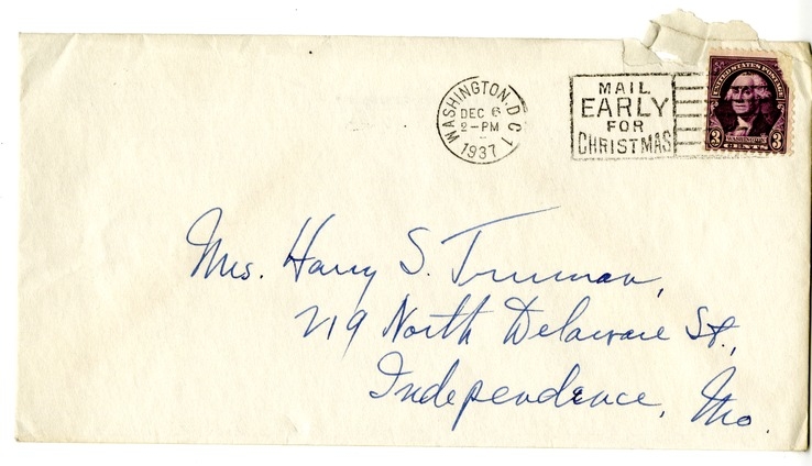 Letter from Harry S. Truman to Bess W. Truman