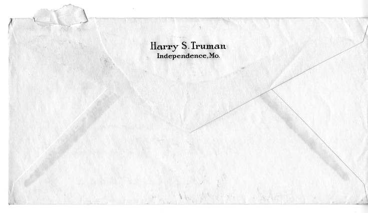 Letter from Harry S. Truman to Bess W. Truman