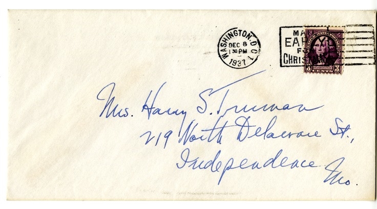 Letter from Harry S. Truman to Bess W. Truman
